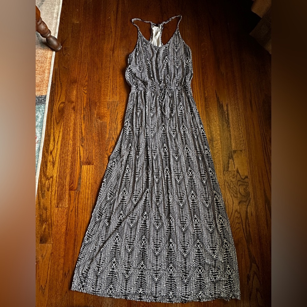 Banana Republic Black and White Spaghetti Strap Sundress